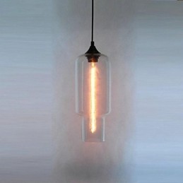 Lámpara colgante moderna de cristal con diseño de burbujas marrones