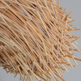 Lámpara de araña estilo mini linterna de madera de bambú