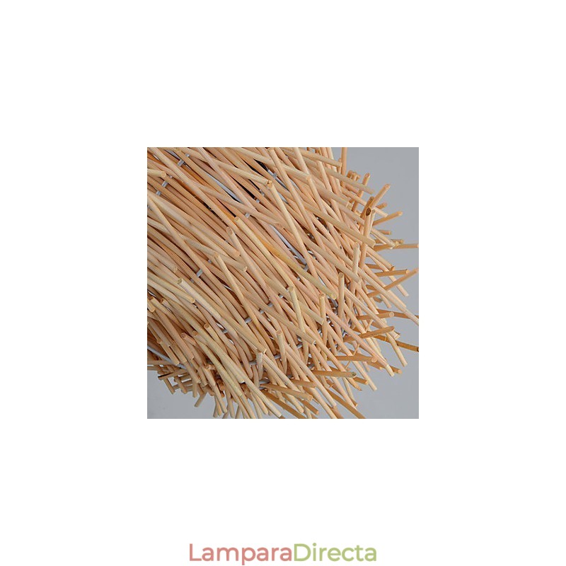 Lámpara de araña estilo mini linterna de madera de bambú