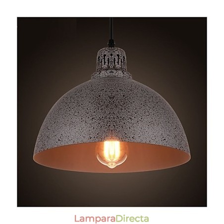 Lámpara colgante vintage de metal con forma de punto y una luz Lámpara colgante vintage de metal con forma de punto y una luz