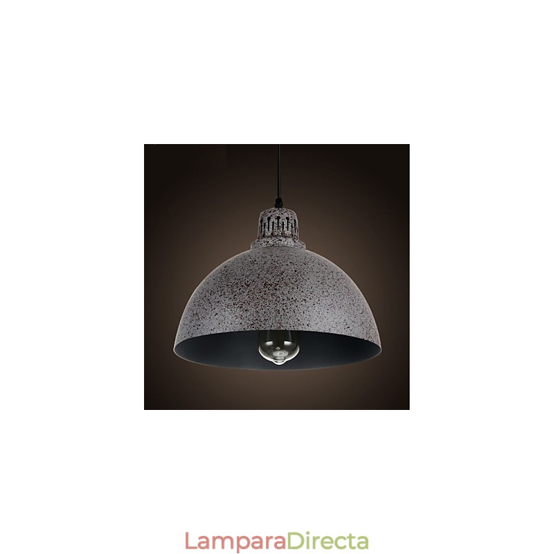 Lámpara colgante vintage de metal con forma de punto y una luz