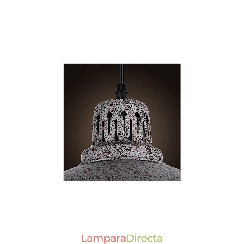 Lámpara colgante vintage de metal con forma de punto y una luz
