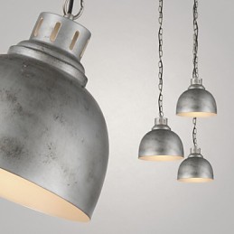 Lámparas colgantes de 1 luz, estilo antiguo vintage, estilo industrial, hierro y metales, lámpara colgante.