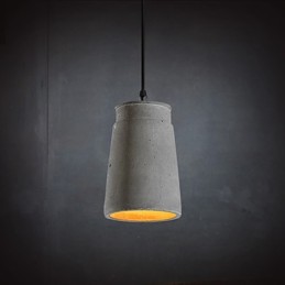 Lámpara colgante de cemento retro contemporánea y contraída