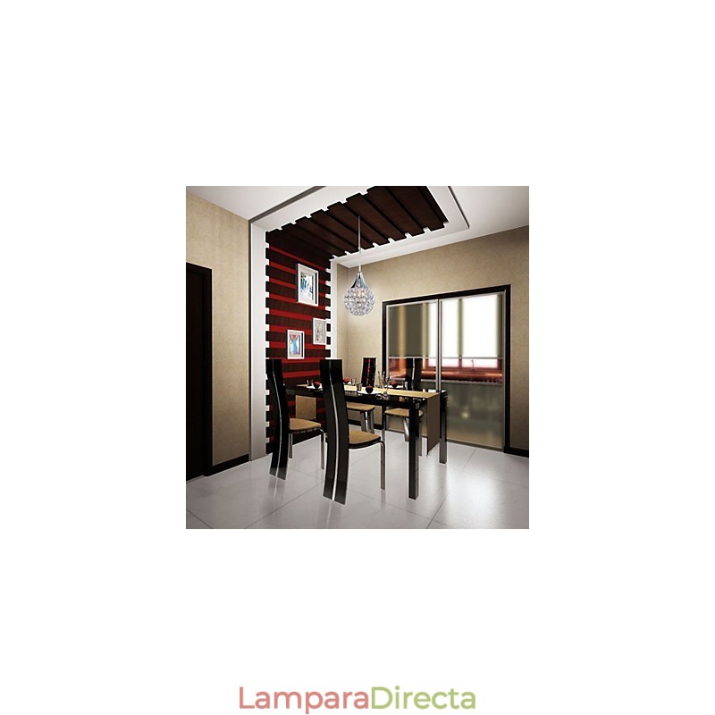 Lámpara colgante G9 de cristal moderna y contemporánea de metal.