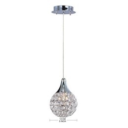 Lámpara colgante G9 de cristal moderna y contemporánea de metal.