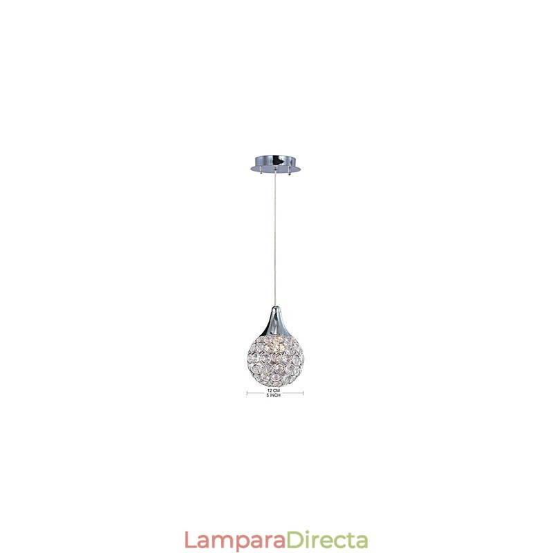 Lámpara colgante G9 de cristal moderna y contemporánea de metal.