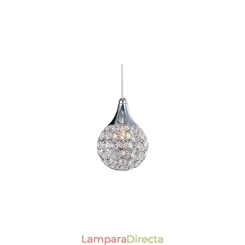 Lámpara colgante G9 de cristal moderna y contemporánea de metal.
