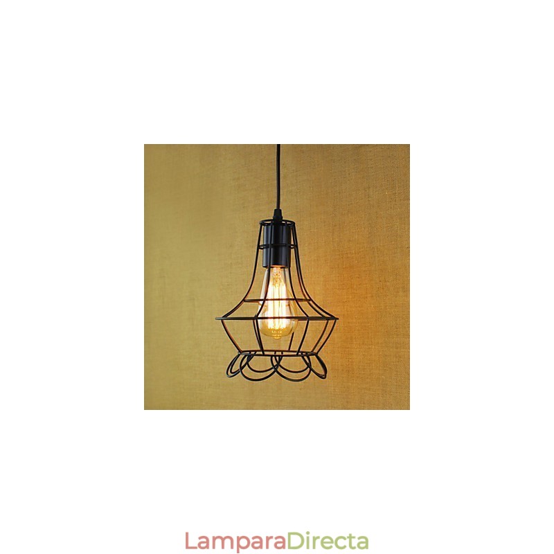 Lámparas colgantes tradicionales clásicas vintage retro campestres garaje metal