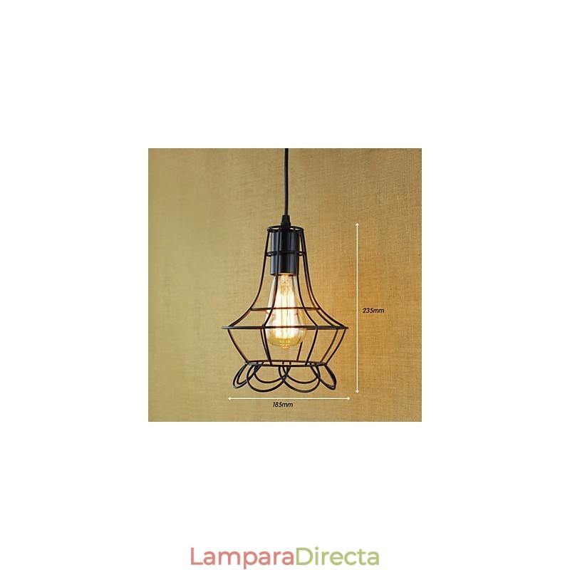 Lámparas colgantes tradicionales clásicas vintage retro campestres garaje metal