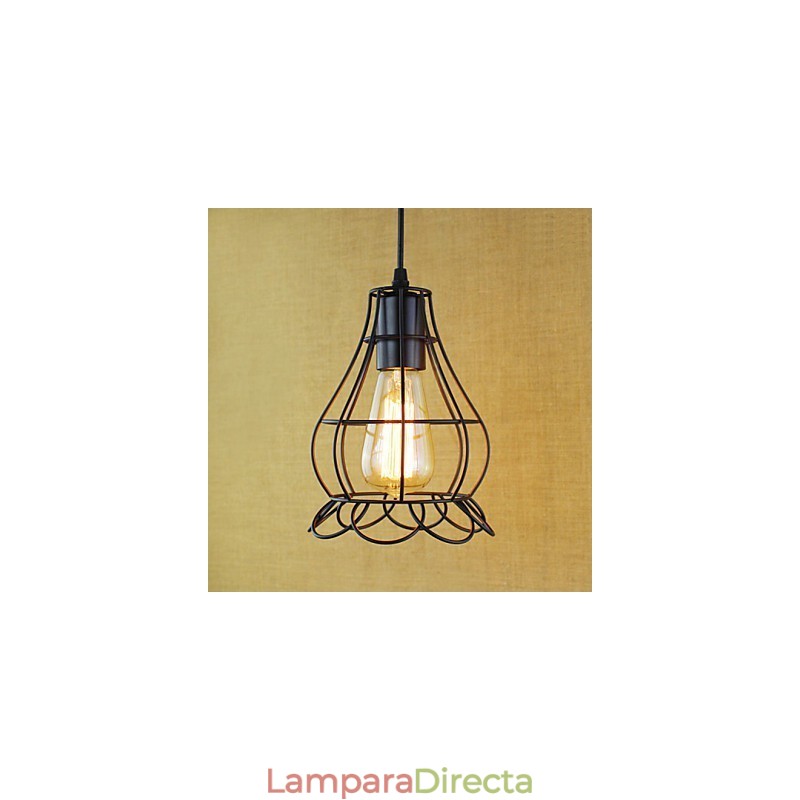 Lámparas colgantes tradicionales clásicas vintage retro campestres garaje metal