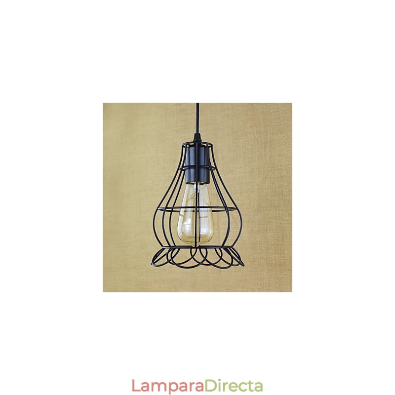 Lámparas colgantes tradicionales clásicas vintage retro campestres garaje metal