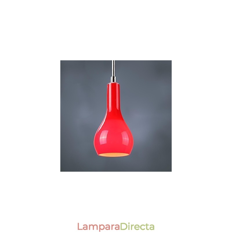 Lámpara colgante moderna de metal cromado de estilo mini contemporáneo