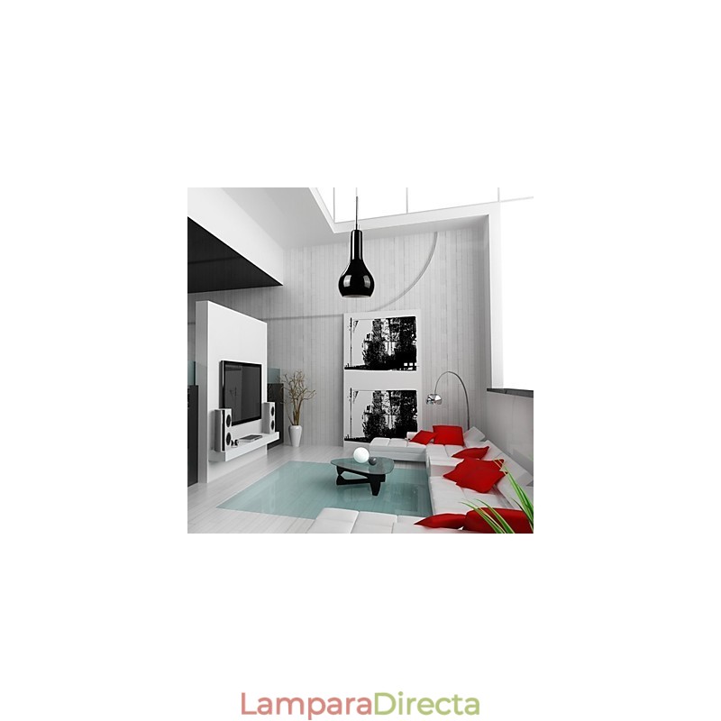 Lámpara colgante moderna de metal cromado de estilo mini contemporáneo