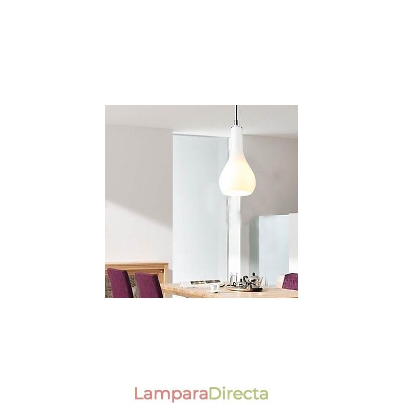 Lámpara colgante moderna de metal cromado de estilo mini contemporáneo