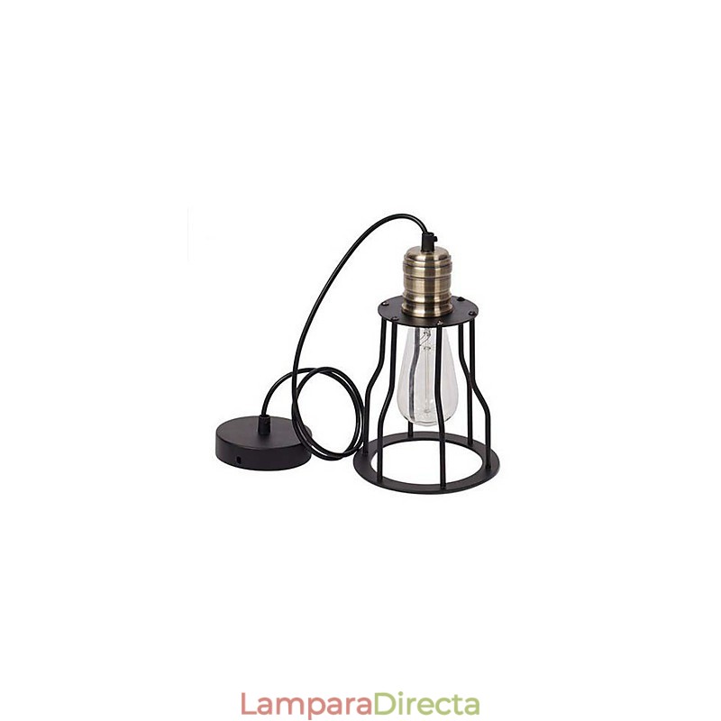 Ideas de buffet de cafetería vintage industrial estadounidense con jaula de hierro forjado, lámpara colgante para sentarse