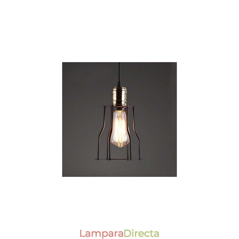Ideas de buffet de cafetería vintage industrial estadounidense con jaula de hierro forjado, lámpara colgante para sentarse