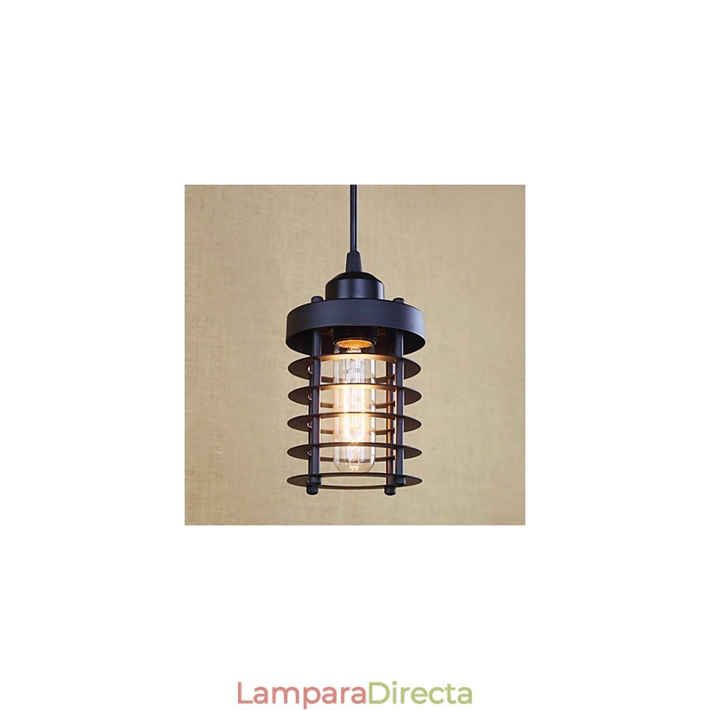 Lámparas colgantes tradicionales clásicas vintage retro campestres garaje metal