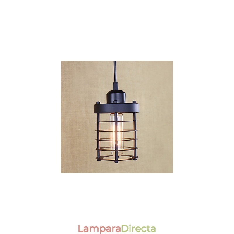 Lámparas colgantes tradicionales clásicas vintage retro campestres garaje metal