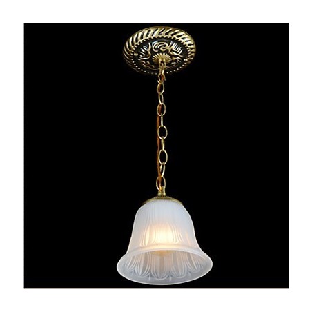 Lámpara colgante de bronce con pantalla de vidrio y diseño retro clásico europeo Lámpara colgante de bronce con pantalla de vidrio y diseño retro clásico europeo