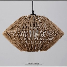 Lámpara colgante vintage de cuerda con una luz