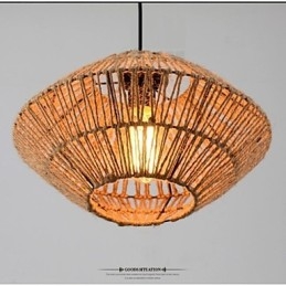 Lámpara colgante vintage de cuerda con una luz