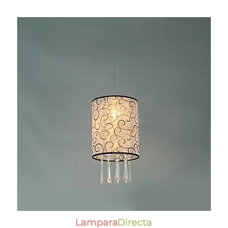 Lámpara colgante moderna y contemporánea de cristal en forma de tambor, estilo mini, galvanizada Lámpara colgante moderna y contemporánea de cristal en forma de tambor, estilo mini, galvanizada