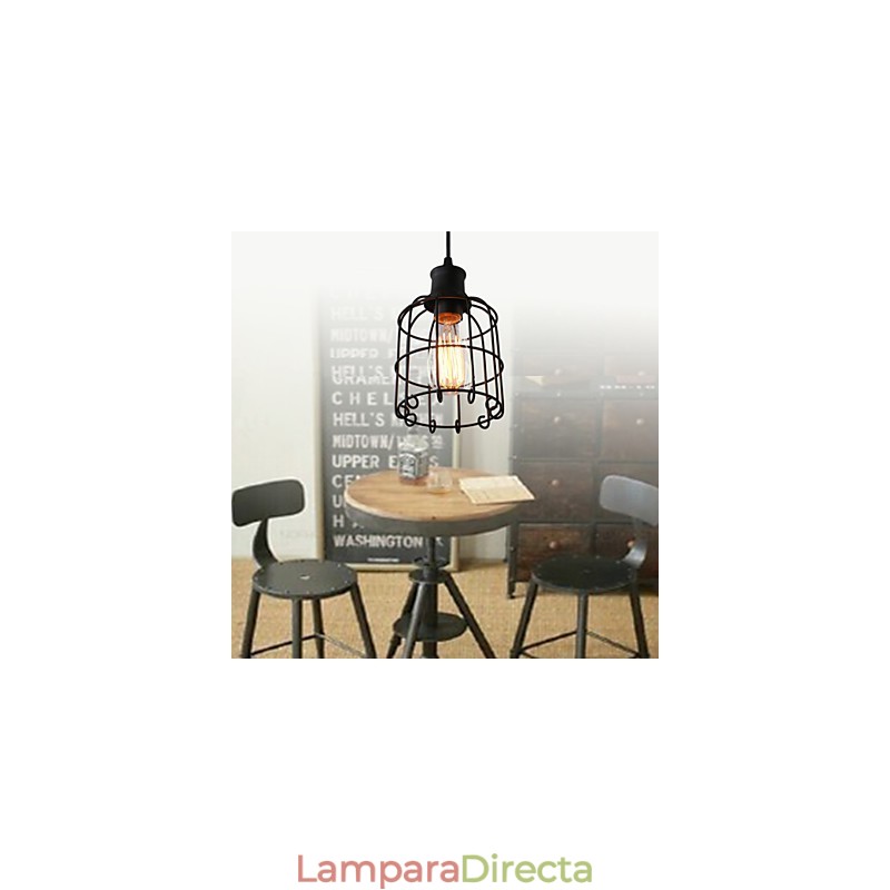 Lámparas colgantes estilo mini rústico, estilo cabaña, retro, campestre, garaje, metal.