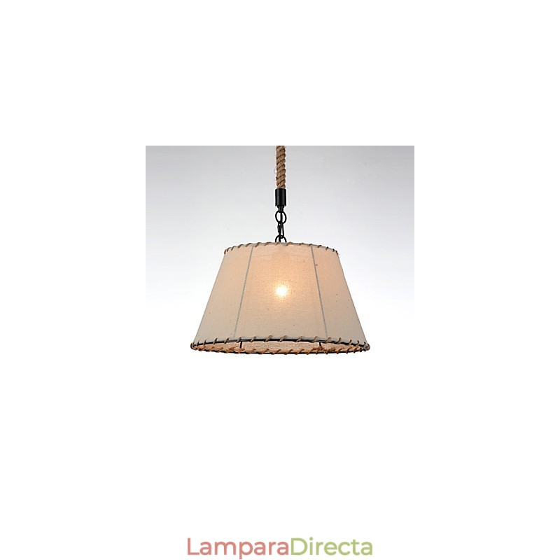 Lámparas colgantes de 1 luz, estilo vintage, estilo industrial, tela amarilla y metales, lámpara colgante