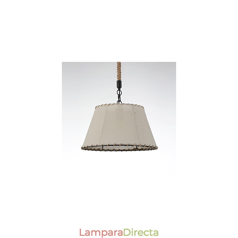 Lámparas colgantes de 1 luz, estilo vintage, estilo industrial, tela amarilla y metales, lámpara colgante