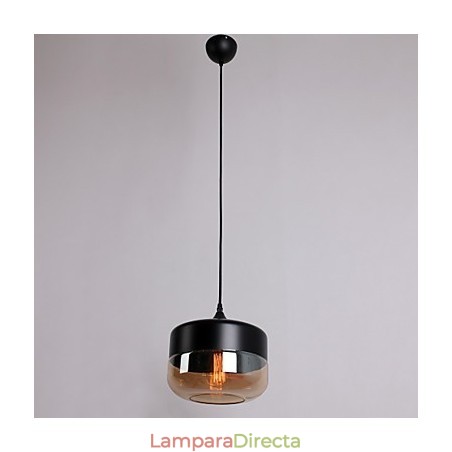Lámpara colgante con pintura de vidrio chapado retro de 1 luz Lámpara colgante con pintura de vidrio chapado retro de 1 luz