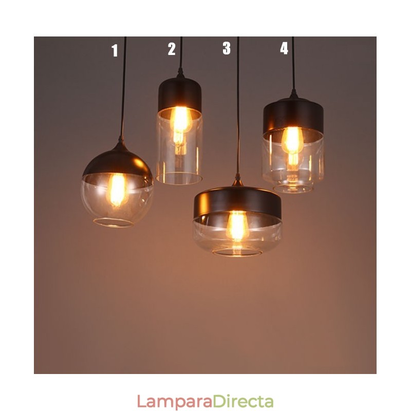 Lámpara de araña de cristal y hierro forjado de la tienda Nordic Creative Stair Shop
