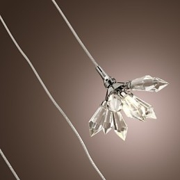 Lámpara colgante moderna contemporánea de metal cromado estilo mini cristal