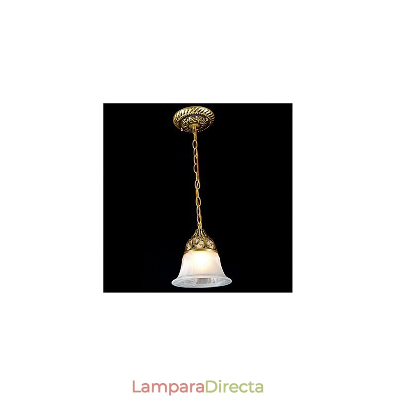 Lámpara colgante de metal de bronce retro, clásica y tradicional.