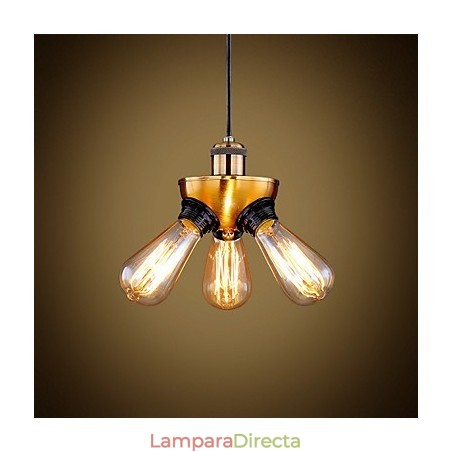 Lámpara colgante de tres pies con cabezal de cobre industrial estilo country americano Lámpara colgante de tres pies con cabezal de cobre industrial estilo country americano