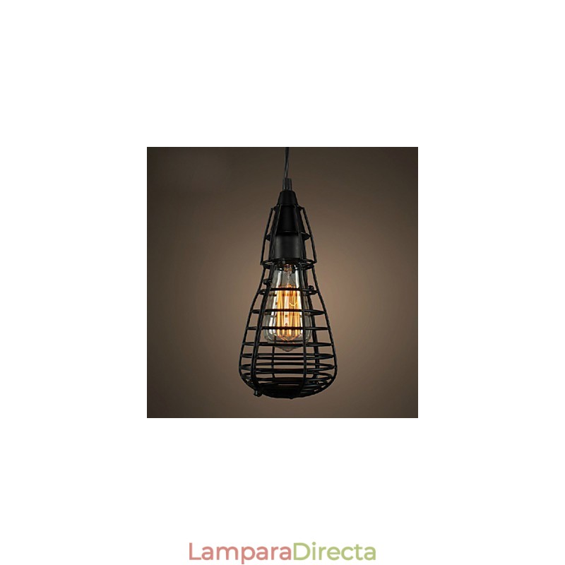 Lámpara colgante de un solo cabezal con diseño industrial americano que restaura formas antiguas de hierro forjado.