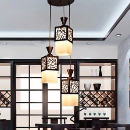 Lámpara colgante estilo americano con diseño de madera estilo country