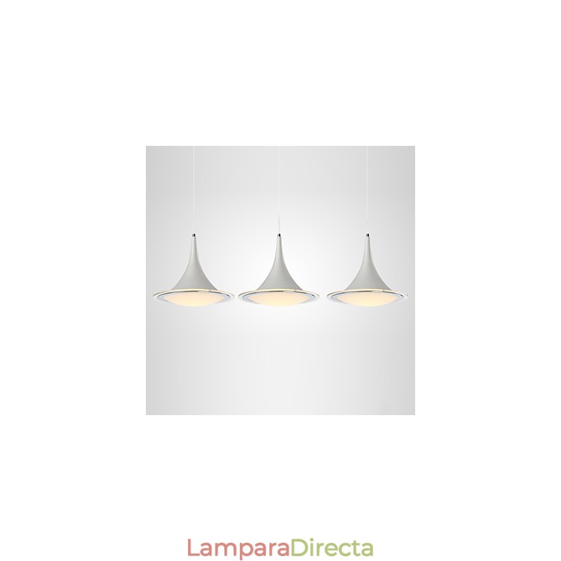 Lámpara colgante de trompeta de acrílico