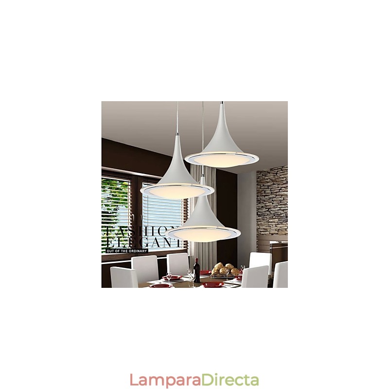 Lámpara colgante de trompeta de acrílico