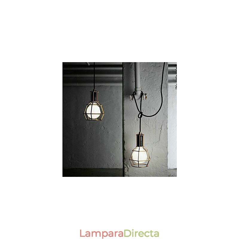 Lámpara colgante de metal galvanizado estilo campestre para garaje