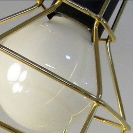 Lámpara colgante de metal galvanizado estilo campestre para garaje