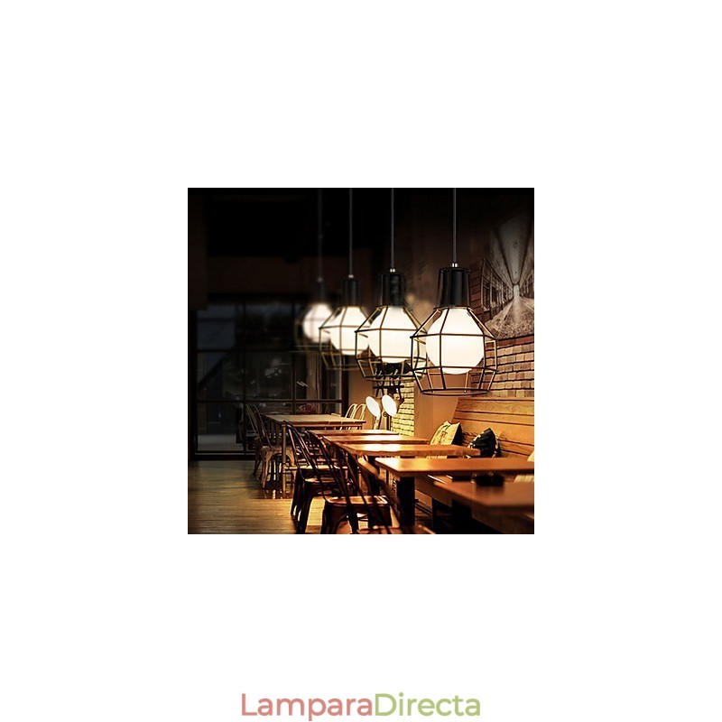 Lámpara colgante de metal galvanizado estilo campestre para garaje