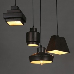Lámpara colgante de cristal retro estilo country americano con diseño oxidado