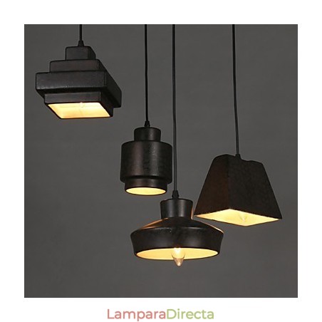 Lámpara colgante de cristal retro estilo country americano con diseño oxidado Lámpara colgante de cristal retro estilo country americano con diseño oxidado