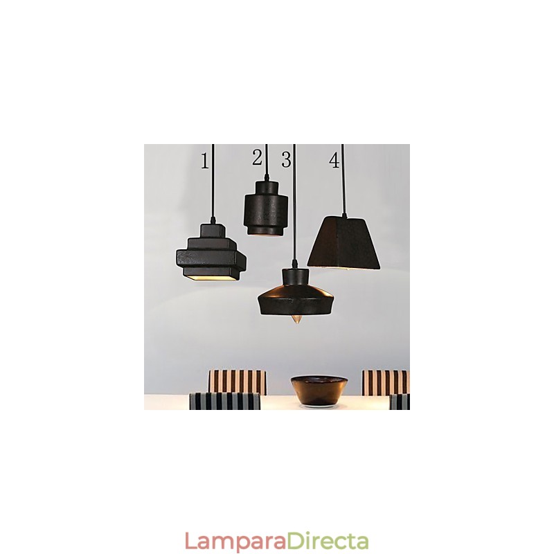 Lámpara colgante de cristal retro estilo country americano con diseño oxidado