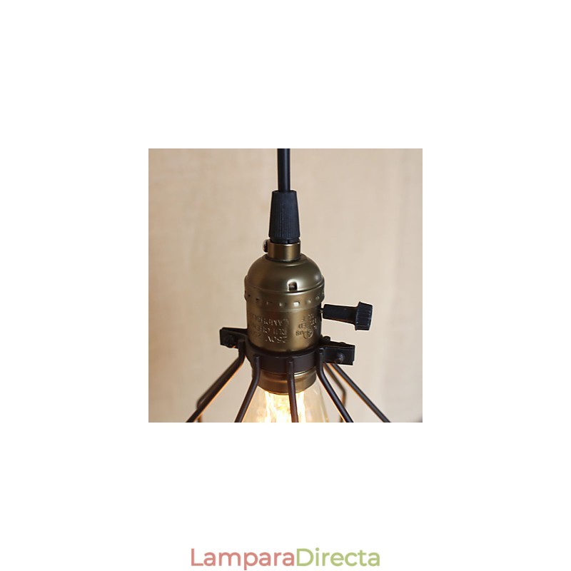 Lámpara de araña de hierro de una sola cabeza, creativa y pequeña, de la industria rural estadounidense