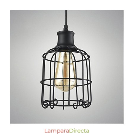 Lámpara colgante Edison vintage con pantalla de jaula Lámpara colgante Edison vintage con pantalla de jaula