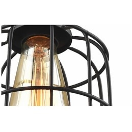 Lámpara colgante Edison vintage con pantalla de jaula