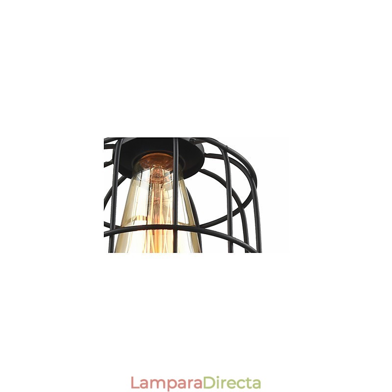 Lámpara colgante Edison vintage con pantalla de jaula