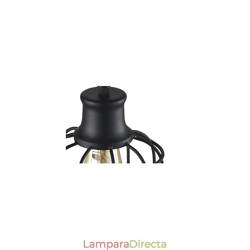 Lámpara colgante Edison vintage con pantalla de jaula